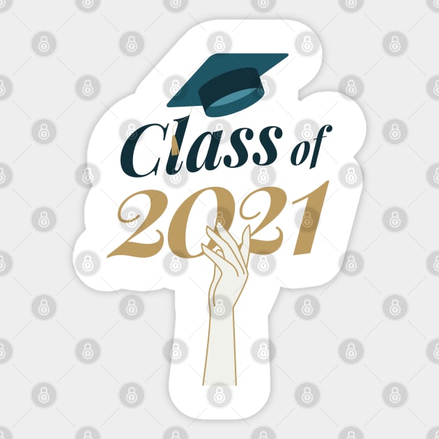 Class Of 2021 Gift For Graduating Senior Sticker by SpaceManSpaceLand